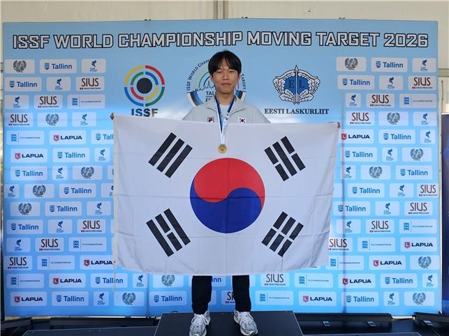 무빙타깃 동메달을 획득한 김재민 / 사진=[대한사격연맹 제공. 연합뉴스