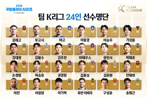 팀 K리그 명단. / 사진=연합뉴스