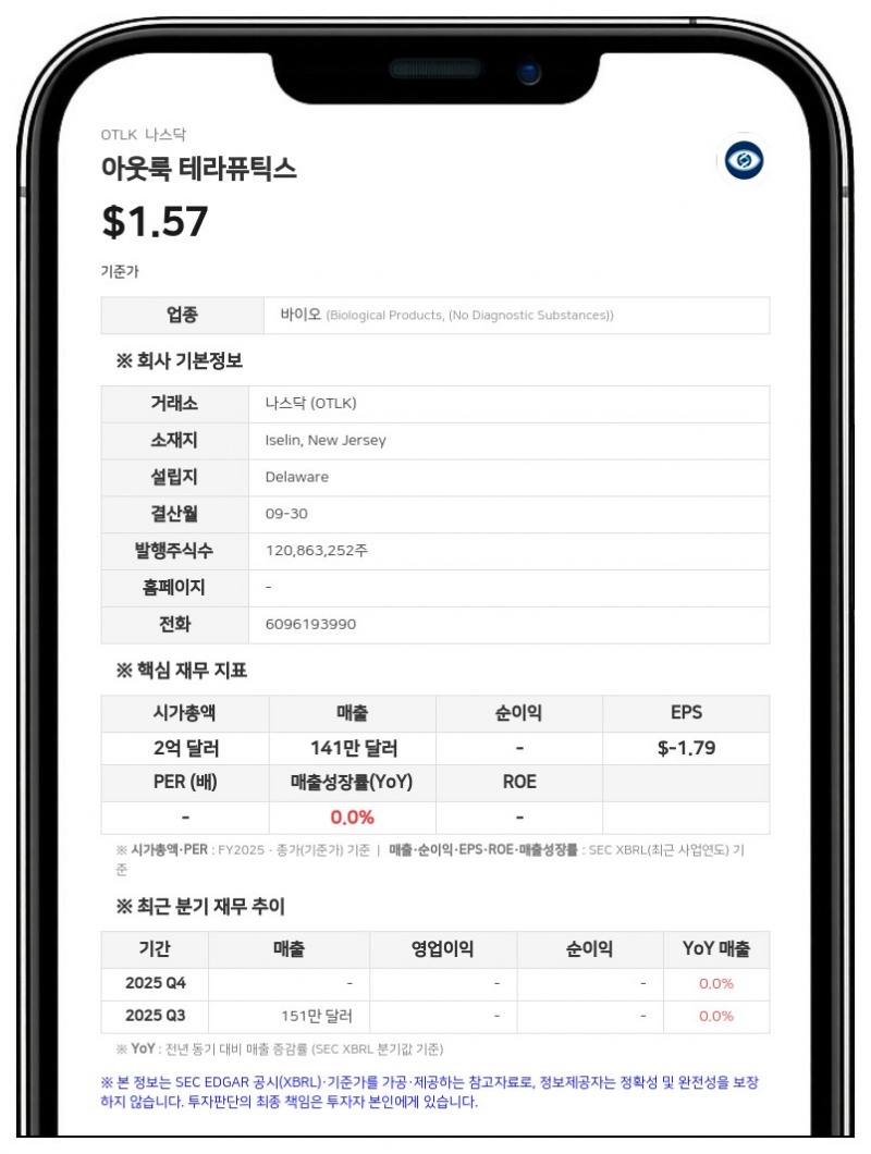 아웃룩 테라퓨틱스, 습성 황반변성 치료제 '라이테나바' 美 FDA 승인 획득