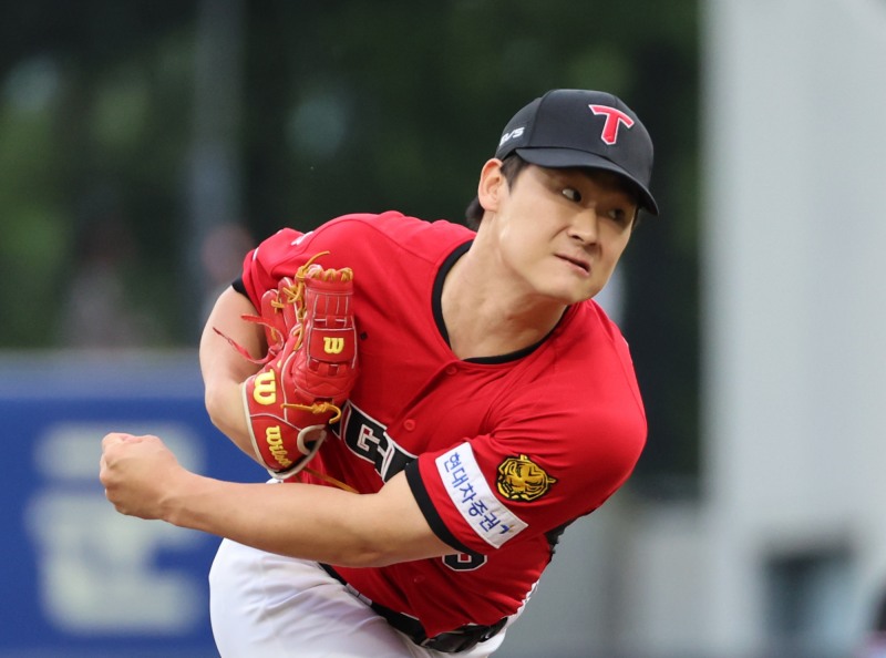 투구하는 곽도규. / 사진=연합뉴스