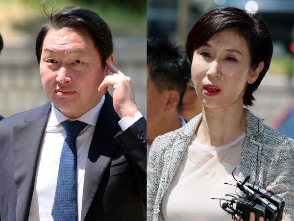 최태원 SK그룹 회장과 노소영 아트센터 나비 관장. (사진=연합뉴스)