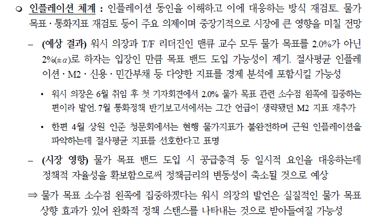 연준 5대 TF, 최대 관심은 커뮤니케이션과 B/S 관련...향후 인플레 TF도 중요 - 국금센터