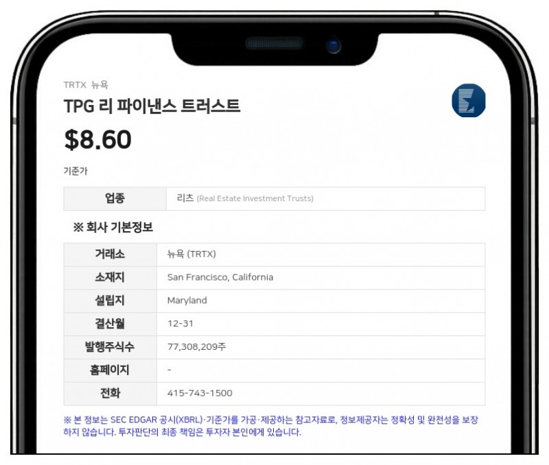 TPG RE파이낸스트러스트, 2분기 순이익 940만달러…배분가능이익 주당 0.23달러