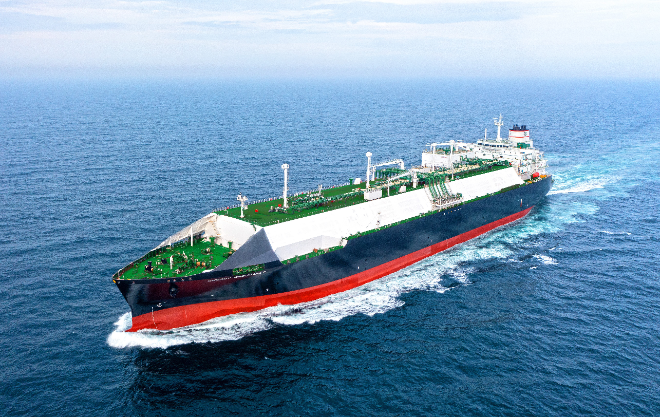 HD현대삼호에서 건조해 2024년 인도한 17만4000㎥급 LNG 운반선이 시운전하고 있다. 사진= HD한국조선해양