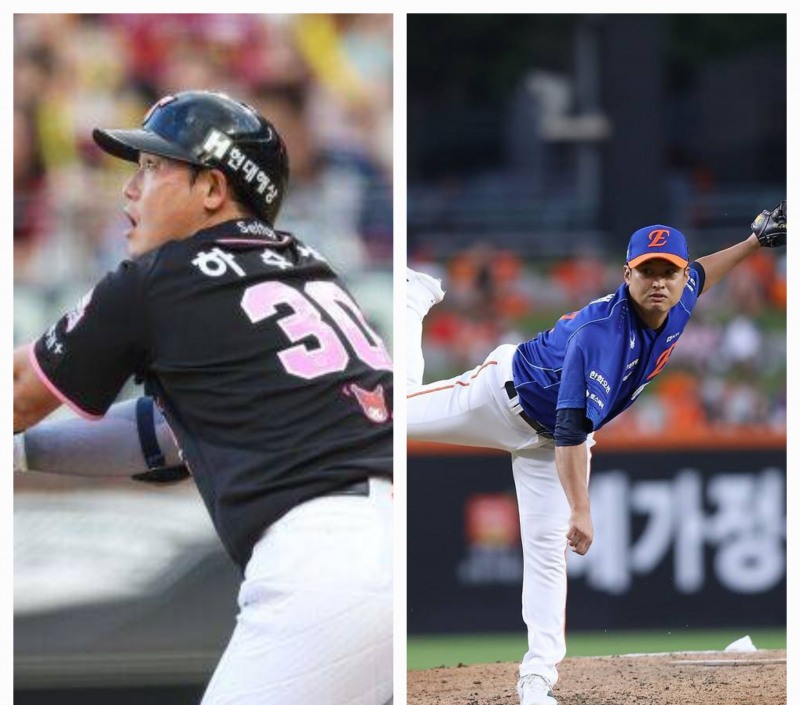 하주석(왼쪽)과 이형범