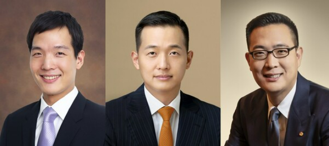 사진 왼쪽부터 김동원 한화생명 부회장, 김동관 한화그룹 수석부회장, 김동선 한화비전 부사장./ 이미지 = 한화그룹