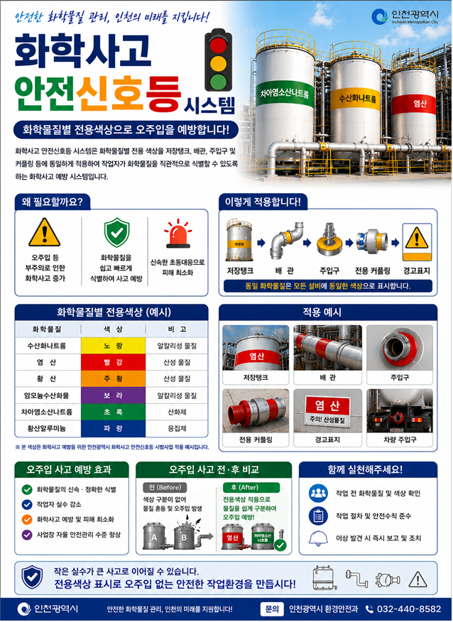 화학사고 안전신호등 시스템. /인천시