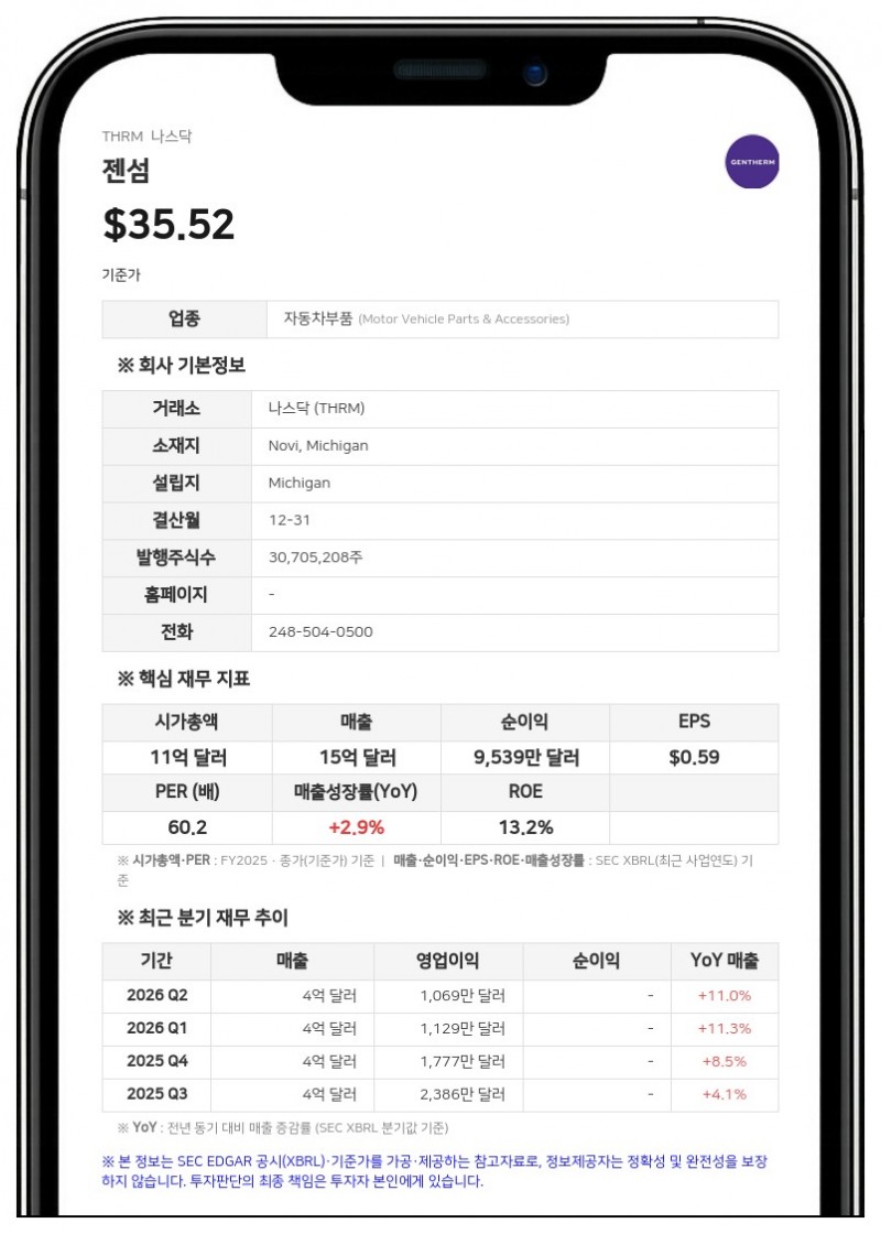 젠섬, 모딘 퍼포먼스 테크놀로지스 사업부 합병 위한 신고서 제출…26억 달러 규모 시너지 기대