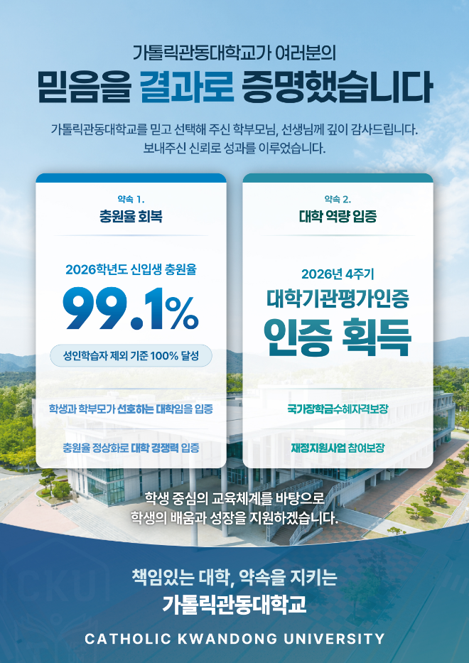 가톨릭관동대학교 홍보 이미지. (사진제공=가톨릭관동대)