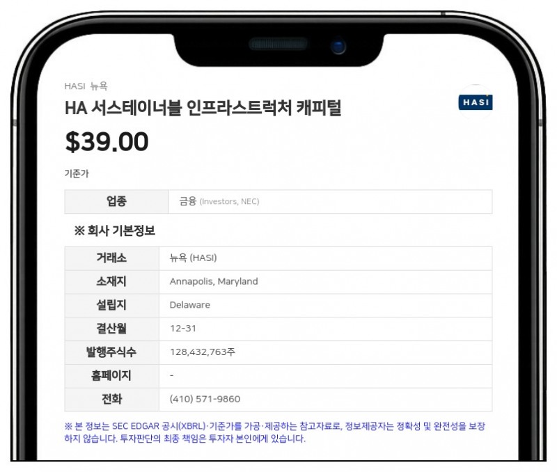 HASI, 2분기 조정 EPS 25% 상향…친환경 인프라 수요에 2028년 전망치 높여