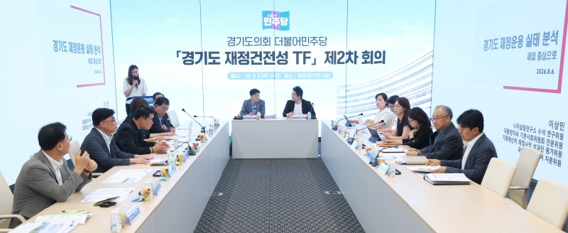 재정건전성 TF 2차회의 모습. /경기도의회