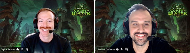 일러 샌더스(Taylor Sanders) 수석 전투 디자이너와 앤드류 드 소사(Andrew De Sousa) 수석 전투 디자이너.