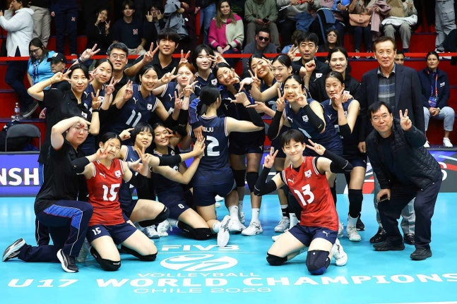 2연승한 한국 대표팀 / 사진=FIVB 홈페이지 캡처. 연합뉴스