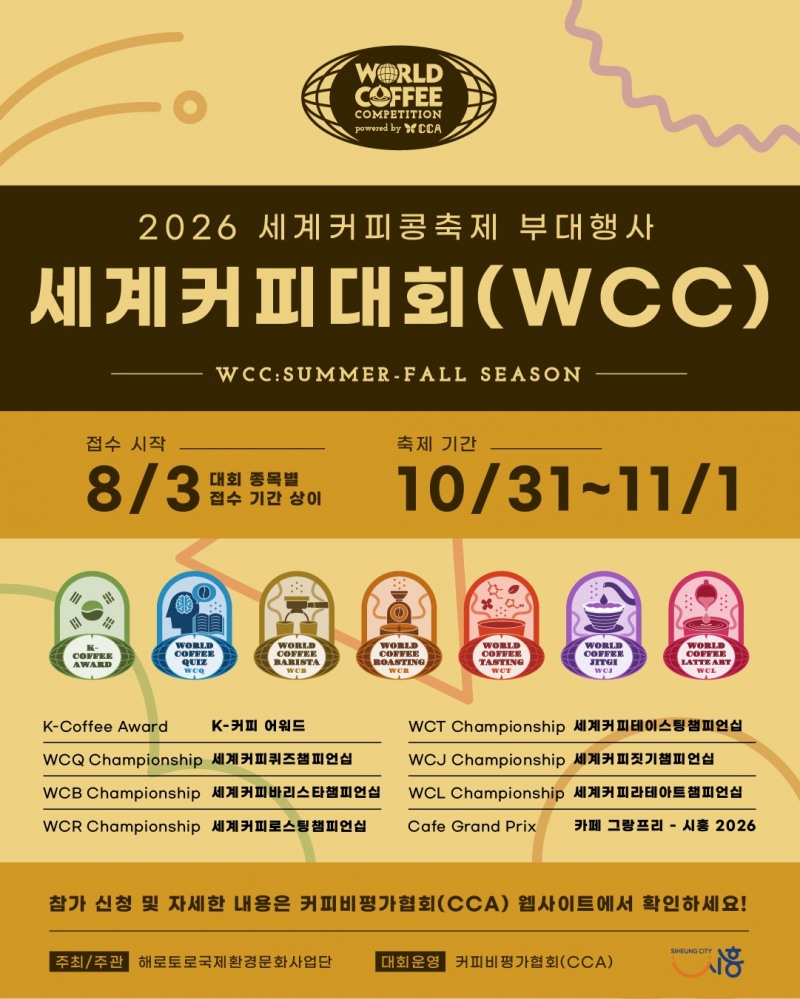 '세계커피대회(WCC) Summer-Fall Season’포스터. /시흥시