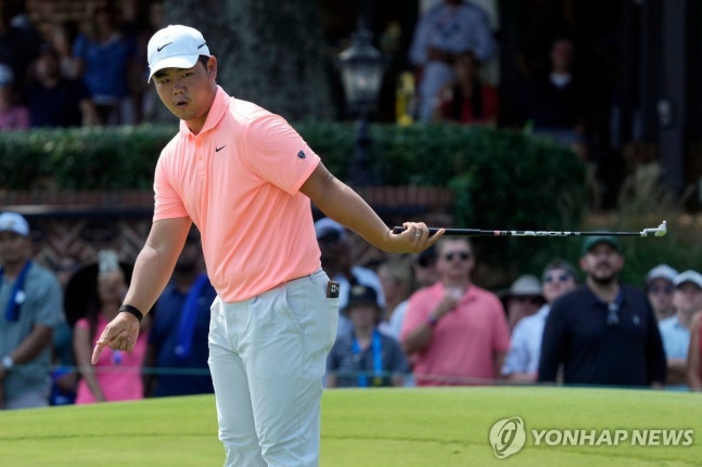 김주형의 최종 라운드 경기 모습 / 사진=연합뉴스