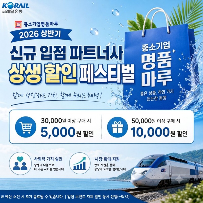 철도 여행객의 선택지 늘린다…코레일유통, 중소기업 우수 제품 기획전 개최