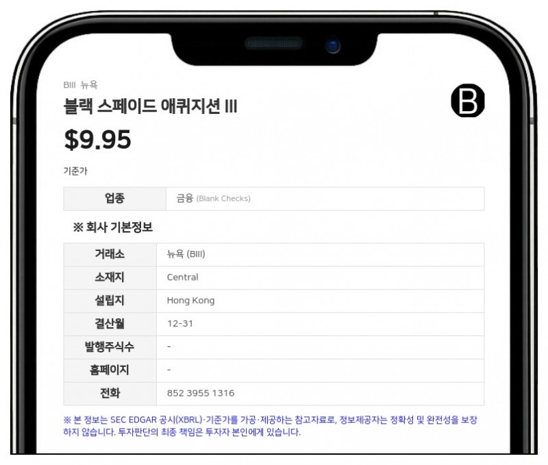블랙 스페이드 애퀴지션 III, 2분기 순이익 84만 달러 기록