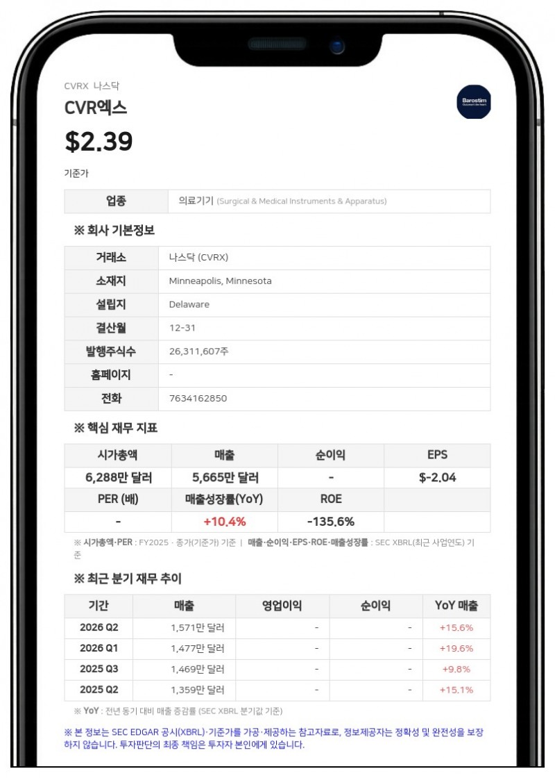 CVR엑스, 로버트 존 최고수익책임자 사임…임시 영업총괄에 폴 베라스트로 선임