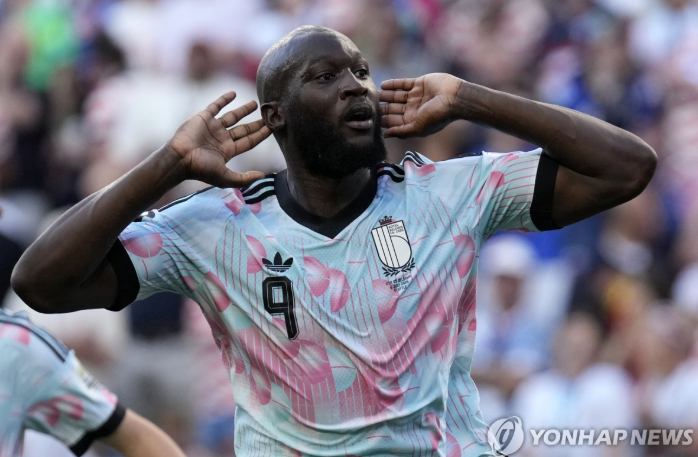2026 북중미 월드컵에서 골 세리머니 하던 벨기에 루카쿠. / 사진=연합뉴스