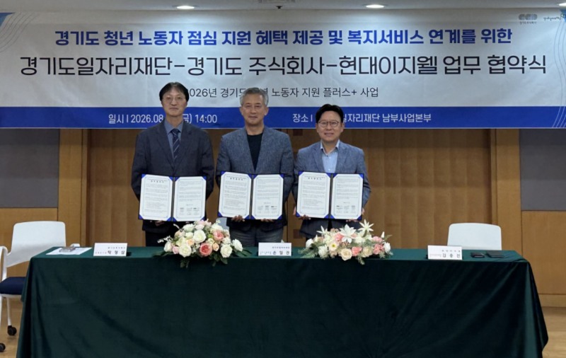 경기도일자리재단-경기도주식회사-현대이지웰 업무협약식