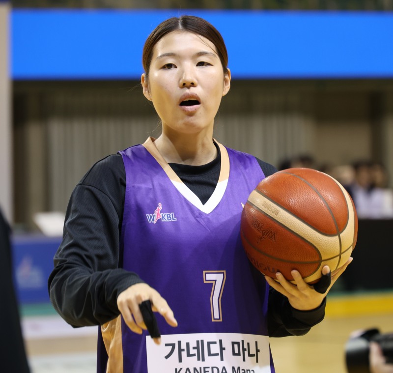 트라이아웃 준비하는 가네다 마나. / 사진=연합뉴스