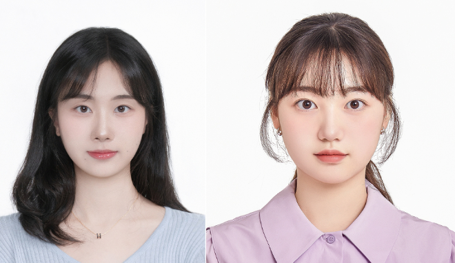 (왼쪽부터) 성신여자대학교 미래응용과학학과 남진경 박사과정 연구원, 한유정 석사과정 연구원. (사진제공=성신여대)