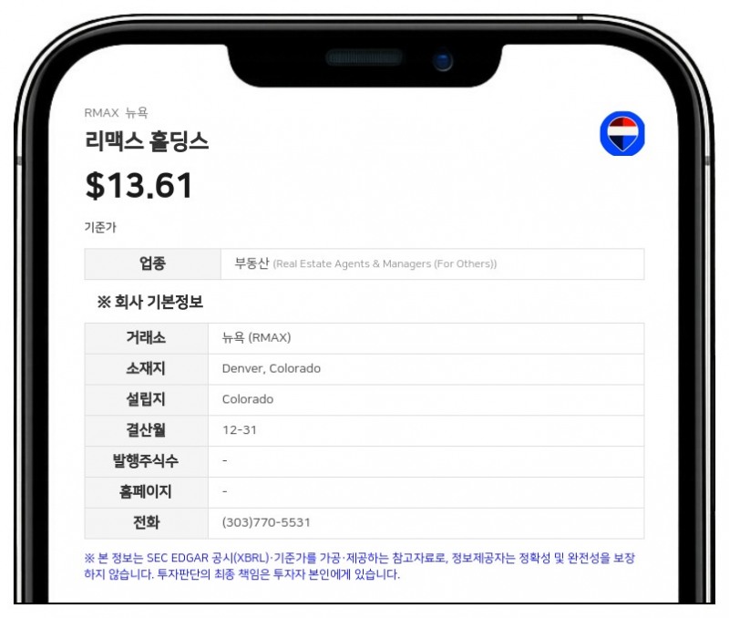 리맥스 홀딩스, 더 리얼 브로커리지의 인수 합병 대가 선택 예비 결과 발표