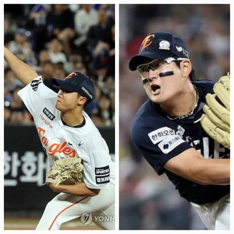 정우주(왼쪽)와 김서현