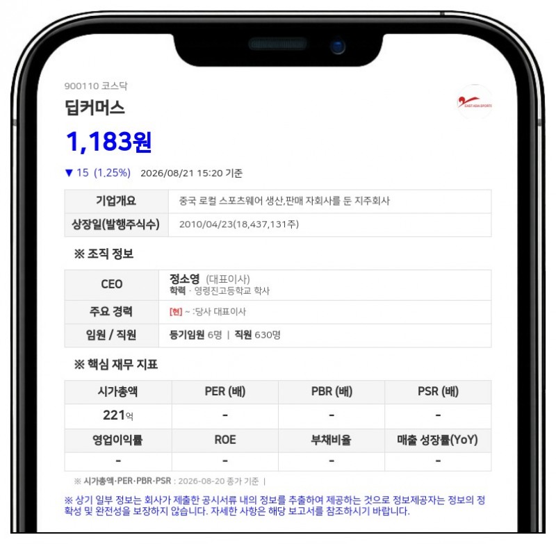 딥커머스 보통주 거래정지, 주식병합으로 8월 26일부터 매매 불가