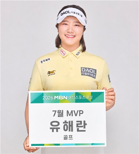 MBN 여성스포츠대상 7월 MVP 유해란. / 사진=연합뉴스
