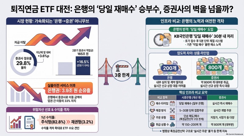 '은행→증권' 머니무브 저지…국민銀 ETF '당일 재매수' 승부수