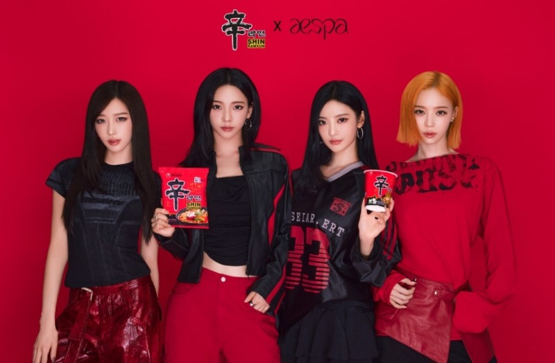 신라면 글로벌 앰배서더인 그룹 에스파