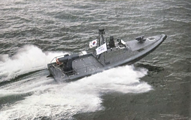 대한민국 해군이 최초로 전략화한 정찰용 무인수상정. LIG D&A가 개발했다. 사진= LIG D&A
