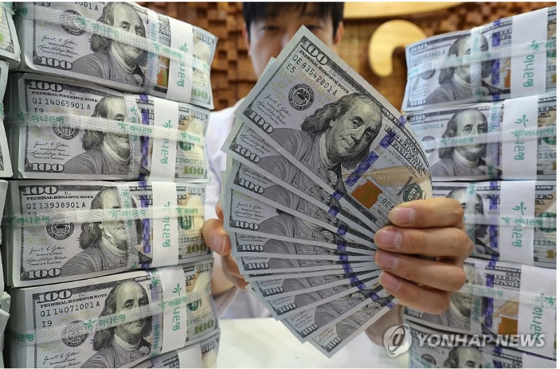 지난 달 달러화예금이 사상 처음으로 1000억달러를 돌파했다고 한국은행이 28일 밝혔다. 사진=연합뉴스