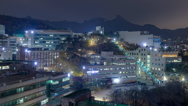 상명대학교 서울캠퍼스 야간 전경. (사진제공=상명대)