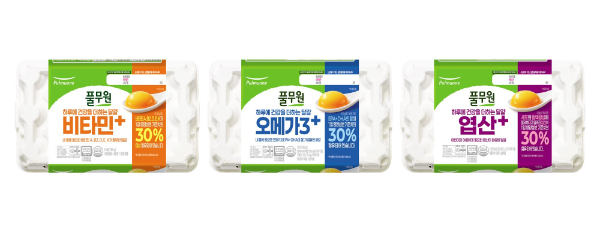 풀무원, 비타민·오메가3·엽산 함량 높인 달걀 3종 출시