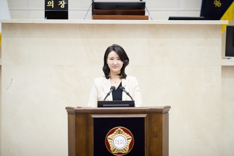 5분 발언을 하고있는 박은선 의원. /용인시의회