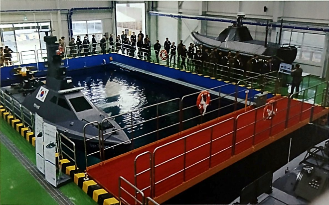 LIG넥스원이 2023년 11월 무인수상정 체계시험동 전경. 사진= LIG D&A
