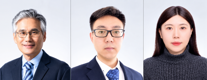(왼쪽부터) 김인호 석학교수, Demin Cai 교수, Haoyu Liu 교수. (사진제공=단국대)