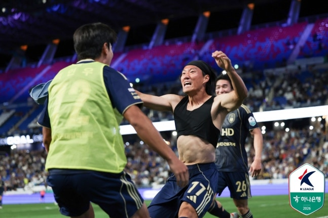 골 넣고 기뻐하는 심상민 / 사진=한국프로축구연맹 제공