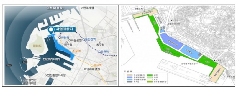 위치도 및 토지이용계획. /인천시