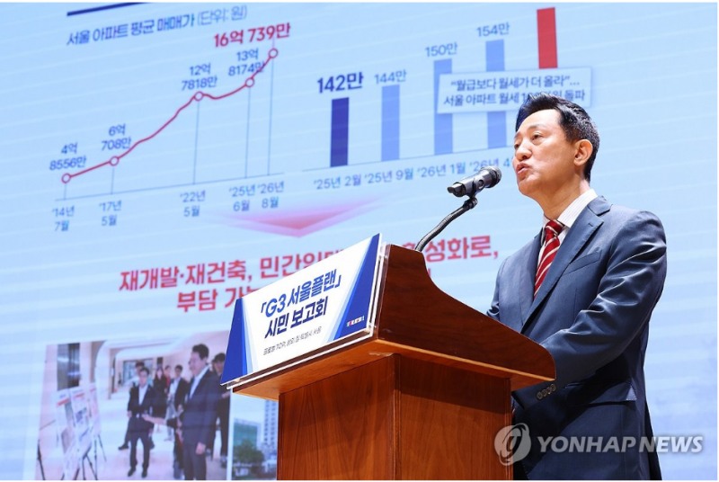 오세훈 서울시장은 13일 "동대문 금천 도노강 등 비강남권 지역 아파트값 상승세가 심상치 않다"고 지적했다. 사진=연합뉴스