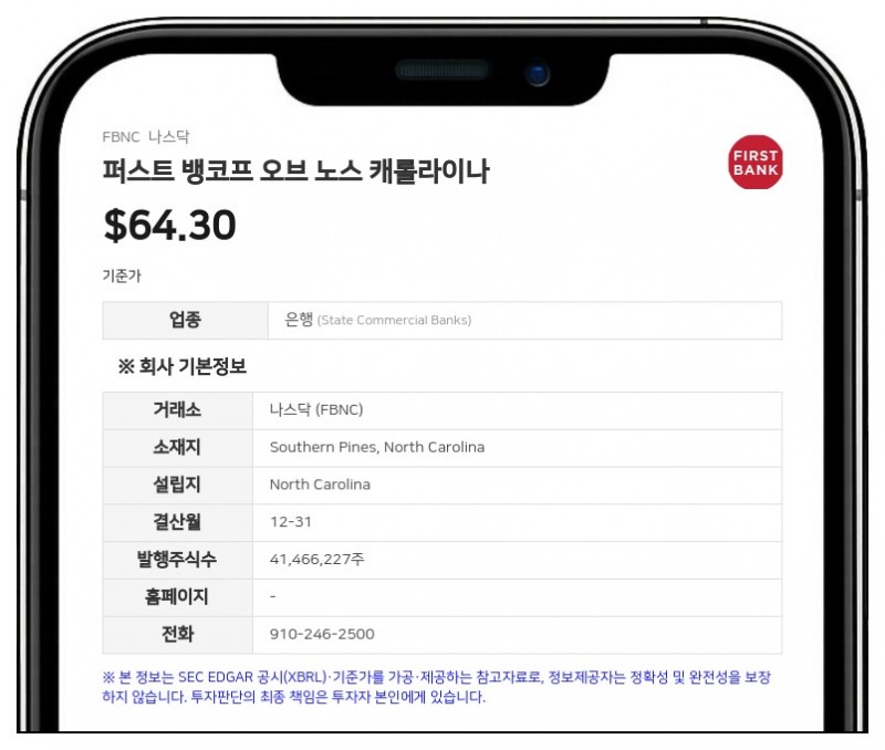 퍼스트 뱅코프 오브 노스 캐롤라이나, 주당 0.24달러 현금 배당 발표
