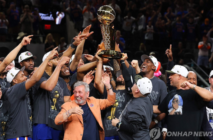 2025-2026 NBA 파이널에서 우승한 뉴욕 닉스. / 사진=연합뉴스