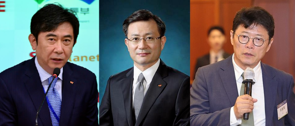 (왼쪽부터) SK하이닉스 서진우, 유정준, 이형희 부회장. /사진=연합