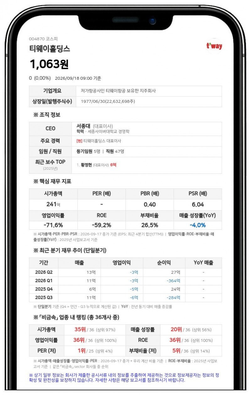 티웨이홀딩스, 계열사 트리니티항공에 596억원 채무보증 결정