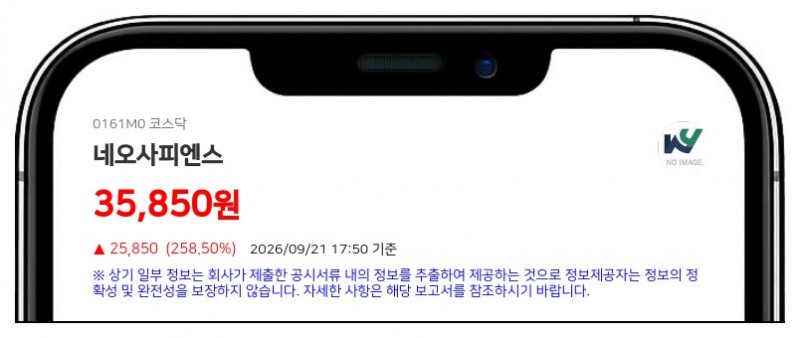 인터베스트 등, 네오사피엔스 지분 6.06% 신규 보유