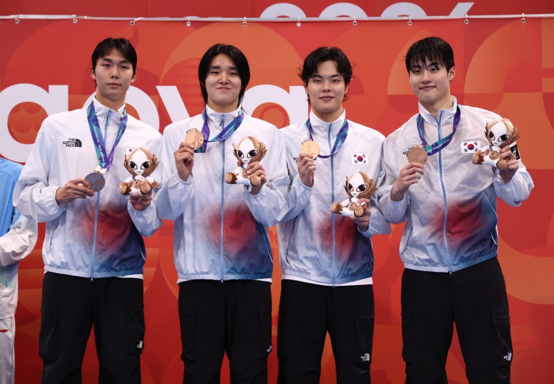 남자 계영 800m 동메달. / 사진=연합뉴스