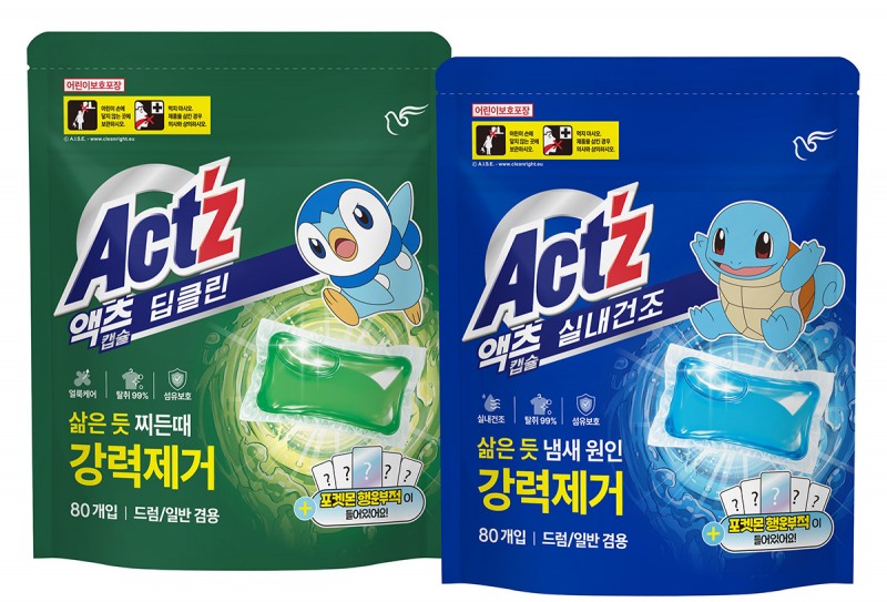 피죤, 포켓몬 캐릭터 입힌 ‘액츠 캡슐세제’ 출시