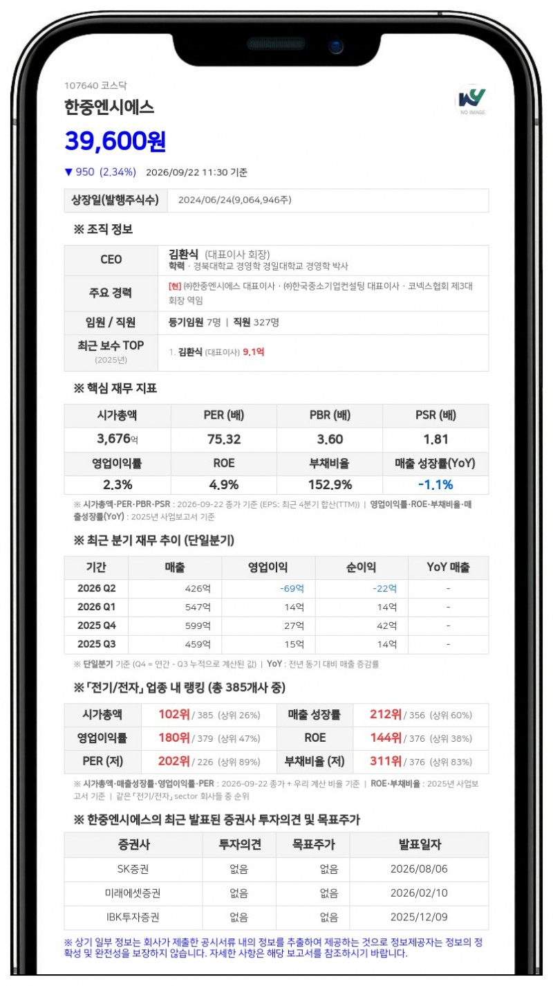 한중엔시에스, 미국 자회사 345억원 규모 기계장치 취득 결정